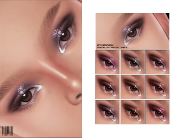 Alpha Eyeshadow N166 by cosimetic - The Sims 4 custom content
