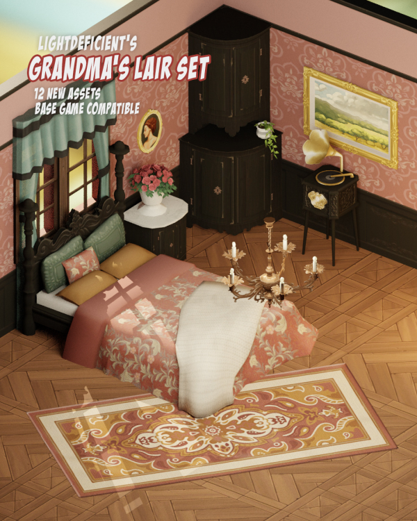 Maxis Match Grandma's Lair Set by simsfinds - The Sims 4 Custom Content