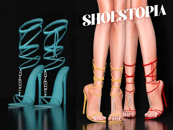 Alpha Shoestopia Rosa High Heels - The Sims 4 Custom Content