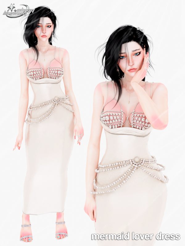 Alpha MERMAID LOVER DRESS by ohmybunnny2 - The Sims 4 Custom Content