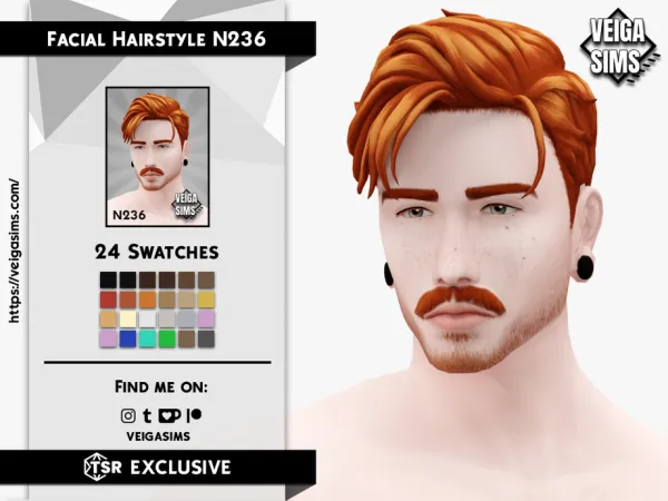 Maxis Match Facial Hair Style N236 by thesimsresource - The Sims 4 Custom Content