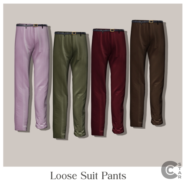 Alpha Loose Suit Pants cool_content_star by cool_content_star - The Sims 4 Custom Content
