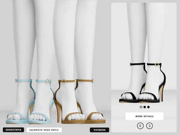 Alpha Shoestopia Salopato High Heels by shoestopia - The Sims 4 Custom Content