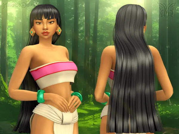 Maxis Match Chel Hair Clothing and Accessories The Road to El Dorado by mirroreddreamscc - The Sims 4 Custom Content