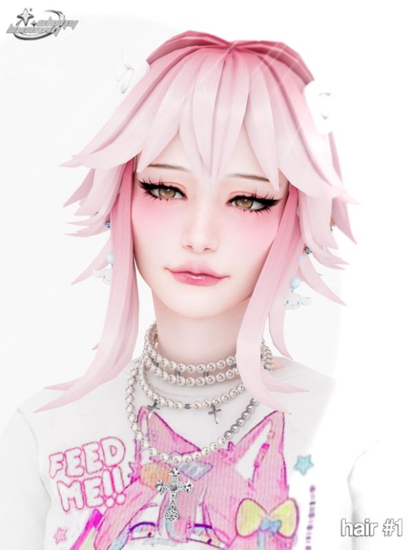 Mix HAIR 1 by ohmybunnny2 - The Sims 4 Custom Content