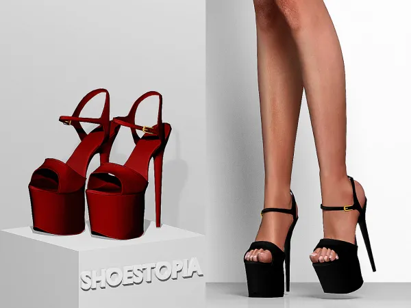 Alpha Shoestopia Luna High Heels by shoestopia - The Sims 4 Custom Content