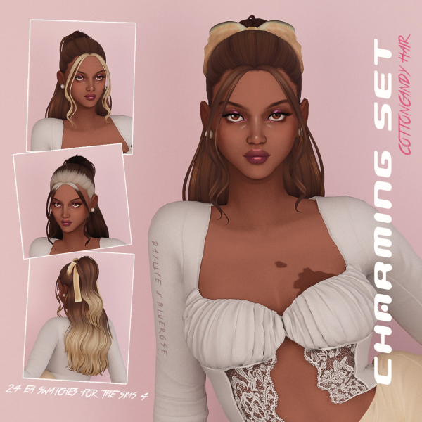 Maxis Match CHARMING SET Daylife x Bluerose Collab by simsfinds - The Sims 4 Custom Content