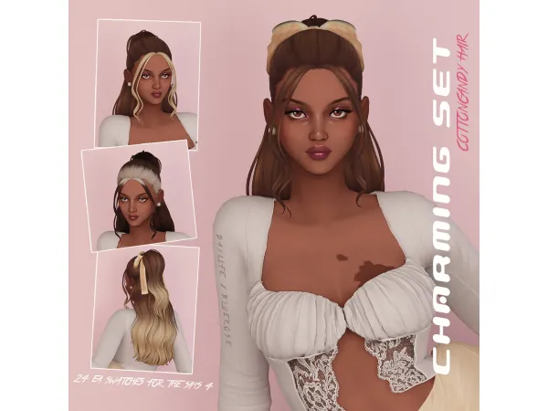 Maxis Match CHARMING SET Daylife x Bluerose Collab - The Sims 4 Custom Content