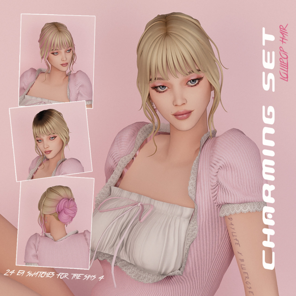 Maxis Match CHARMING SET Daylife x Bluerose Collab by simsfinds - The Sims 4 Custom Content