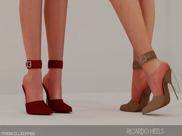 Alpha Ricardo heels by overkillsimmer - The Sims 4 Custom Content