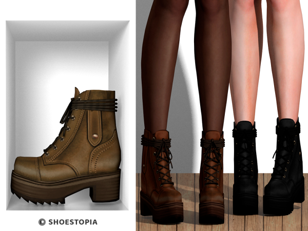 Alpha Shoestopia Dunas Boots by shoestopia - The Sims 4 Custom Content