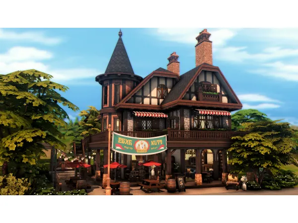 Maxis Match MEDIEVAL BAR AND TAVERN by Plumbob Kingdo - The Sims 4 Custom Content