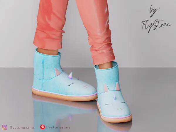 Mix Female Unicorn Ugg Bots by FlyStone - The Sims 4 Custom Content