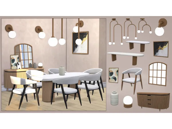 Mix DINING ROOM by modcollective - The Sims 4 Custom Content