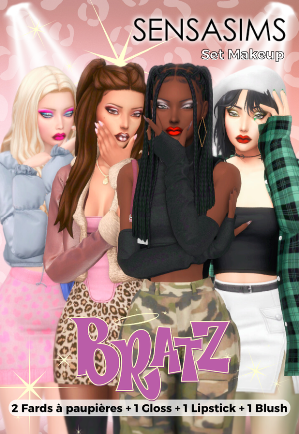 Maxis Match BRATZ COLLECTION SET MAKEUP SIMS 4 by sensasims - The Sims 4 Custom Content