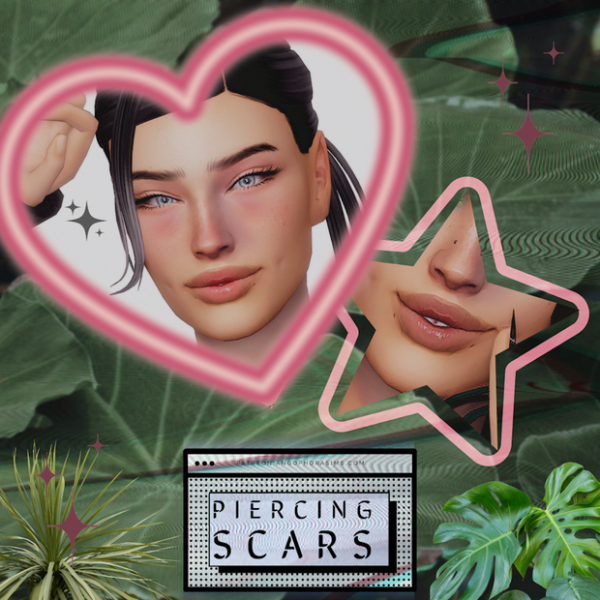 Mix Elder Emo Lip Piercing Scars by angophorasims - The Sims 4 Custom Content