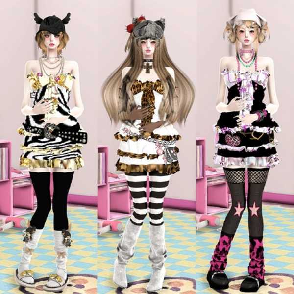 Maxis Match Gal suits by simsfinds - The Sims 4 Custom Content