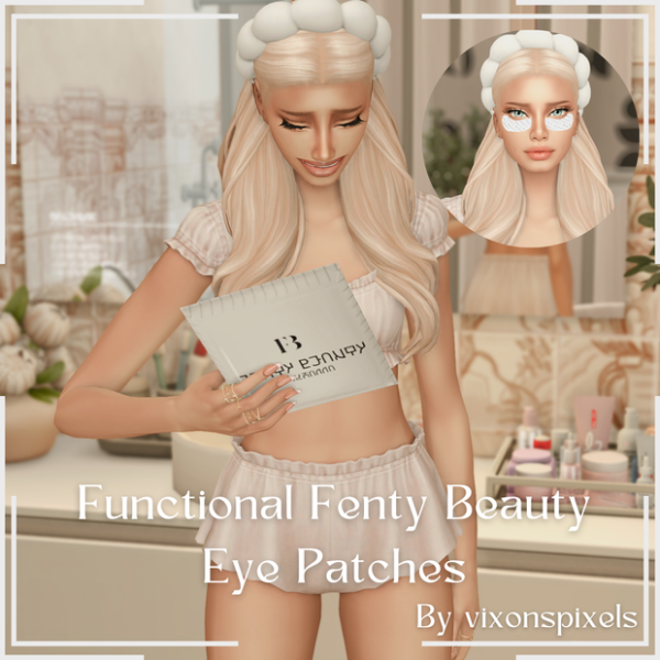 Mix Functional Fenty Beauty Under Eye Patches by simsfinds - The Sims 4 Custom Content