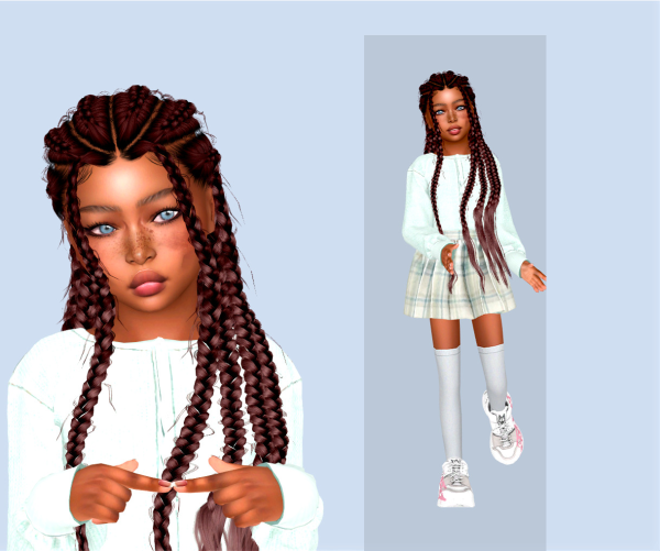 Alpha LEAHLILLITH SELAH HAIR CONVERSION by simsfinds - The Sims 4 Custom Content