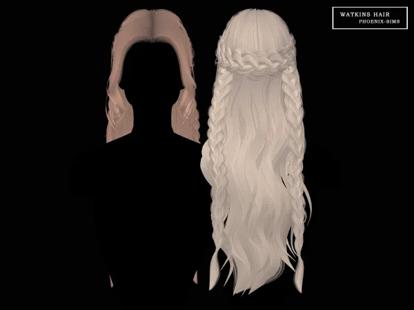 Alpha Watkins Hair by phoenixsims4 - The Sims 4 Custom Content