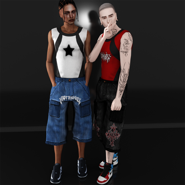 Mix STREETSYLE OUTFIT AND TATTOO'S by whimp - The Sims 4 Custom Content