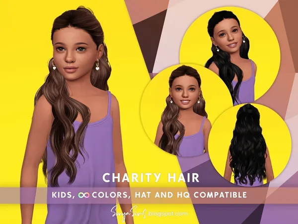 Alpha SonyaSims Charity Hair by sonyasims - The Sims 4 Custom Content