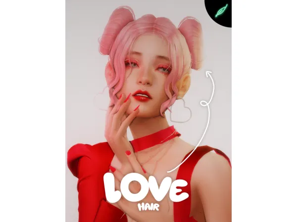 love hair (heart space buns!) by thatonegreenleaf