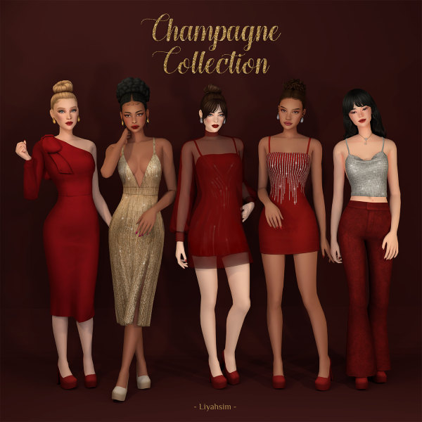 Maxis Match Champagne collection Compilation by liyahsim - The Sims 4 Custom Content