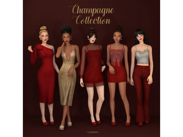 Maxis Match Champagne collection Compilation - The Sims 4 Custom Content