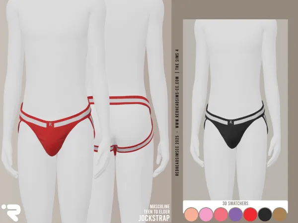 Alpha AM JOCKSTRAP by redheadsims - The Sims 4 Custom Content