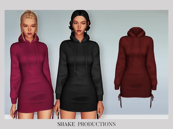 Maxis Match Darla Hoodie Dress - The Sims 4 Custom Content