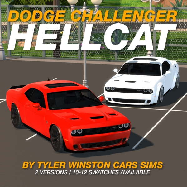 Alpha Tyler Winston Cars 2015 Dodge Challenger Hellcat by tylerwcars - The Sims 4 Custom Content