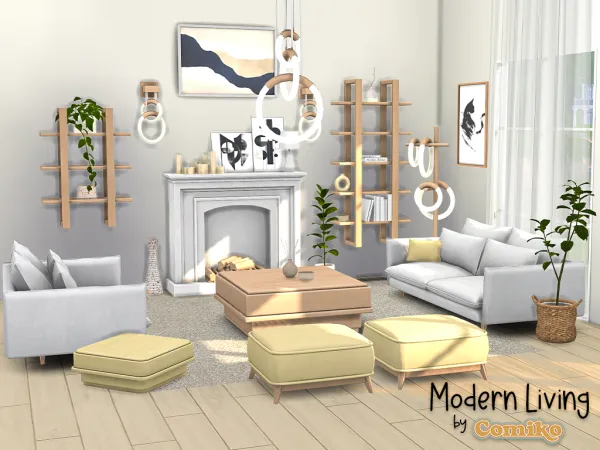 Maxis Match Modern Living by comiko - The Sims 4 Custom Content