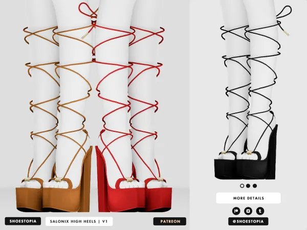 Alpha Shoestopia Salonix High Hells by shoestopia - The Sims 4 Custom Content