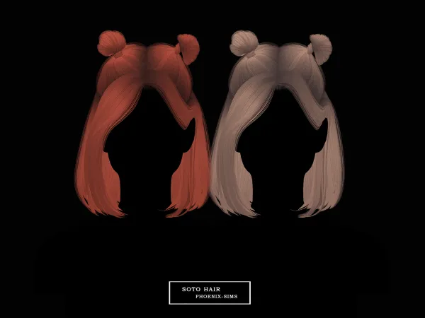 Alpha Soto Hair - The Sims 4 Custom Content