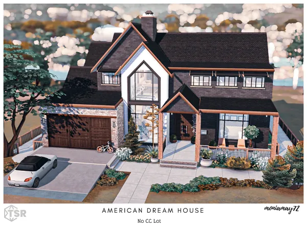 Maxis Match American Dream House by moniamay72 - The Sims 4 Custom Content