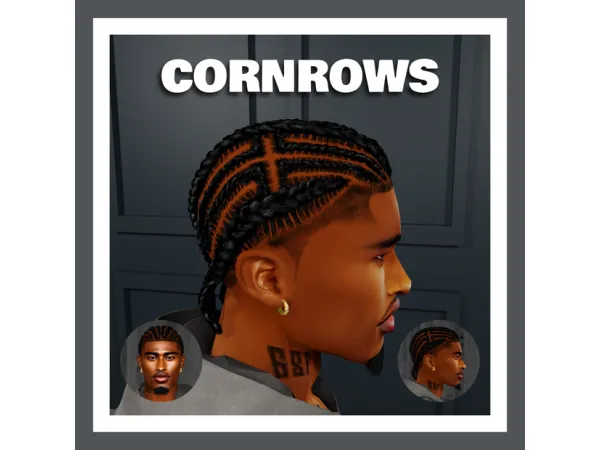 Alpha CORNROWS by khadijah551 - The Sims 4 Custom Content