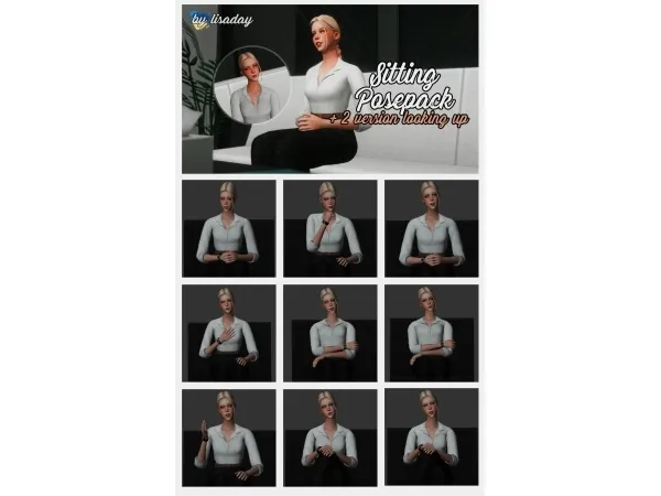 Maxis Match SITTING POSE PACK - The Sims 4 Custom Content