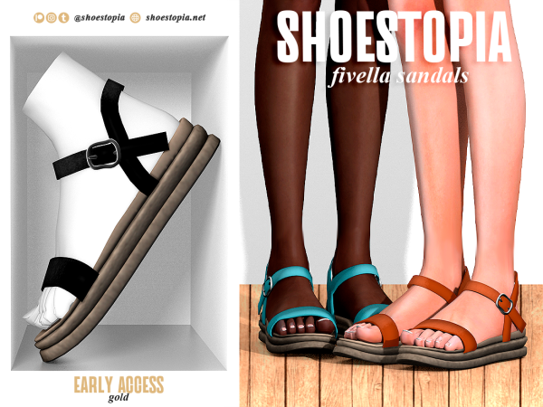 Alpha Shoestopia Fivella Sandals by shoestopia - The Sims 4 Custom Content