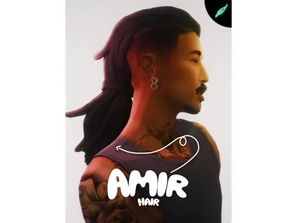 Maxis Match amir hair by thatonegreenleaf - The Sims 4 Custom Content