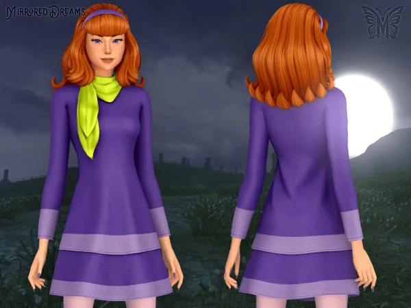 Mix Dress Daphne Blake Mistério S.A (Post 2/3) - The Sims 4 custom content