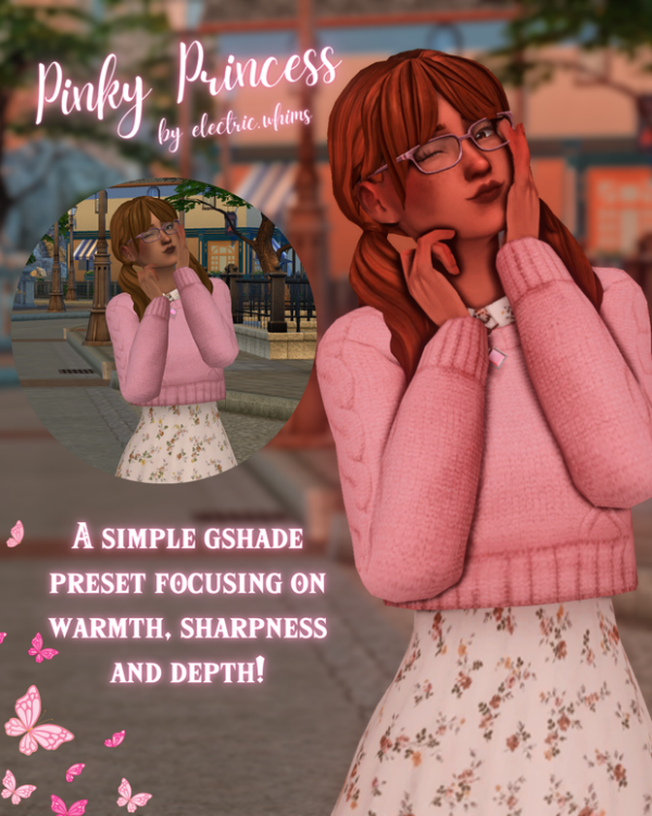 Mix Pinky Princess Gshade Preset by simsfinds - The Sims 4 Custom Content