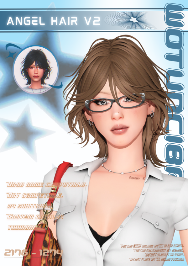 Maxis Match Angel Hair V2 by simsfinds - The Sims 4 Custom Content