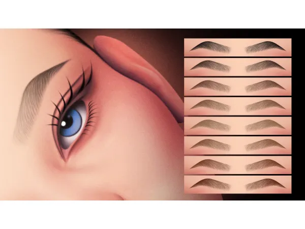 Maxis Match CLASSIC SHAPED EYEBROWS MC02 by modcollective - The Sims 4 Custom Content