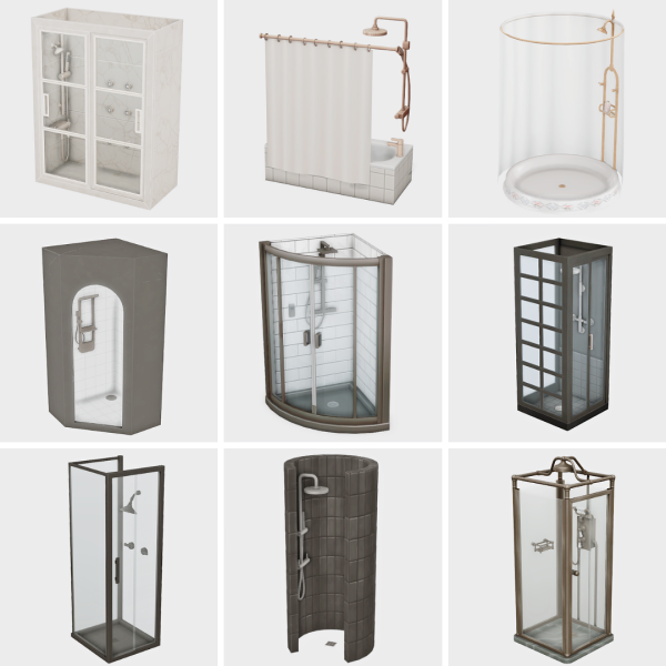 Maxis Match my favorite showers sims 4 finds by simsfinds - The Sims 4 Custom Content