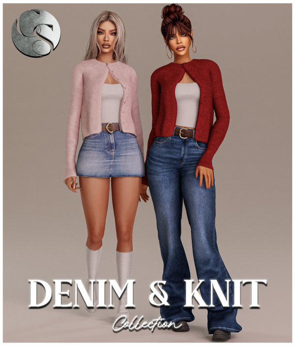 Alpha CAMUFLAJE Denim Knit Collection Teaser by simsfinds - The Sims 4 Custom Content