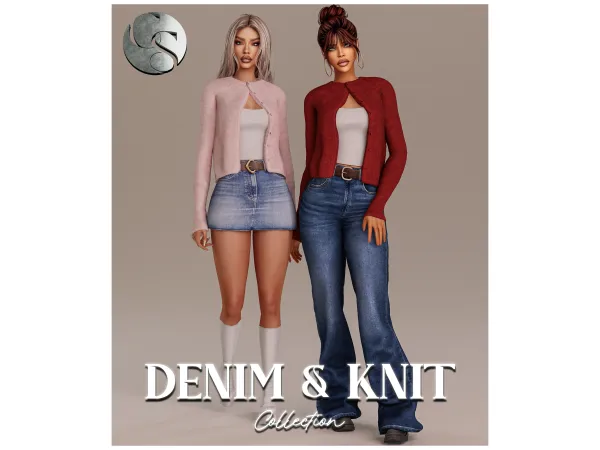 Alpha CAMUFLAJE Denim Knit Collection Teaser - The Sims 4 Custom Content