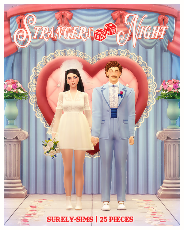Maxis Match Strangers in the Night Vintage Vegas Elopement Sims by simsfinds - The Sims 4 Custom Content