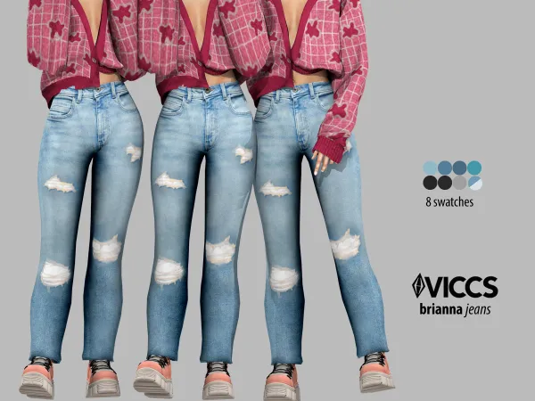 Mix VICCS_BRIANNA JEANS (TEEN ELDER) by viccs - The Sims 4 custom content