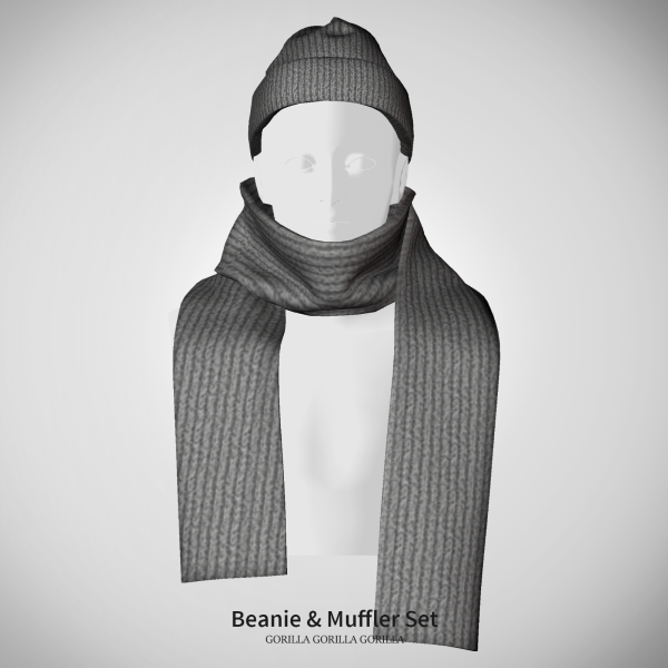 Alpha beanie Muffler Set by simsfinds - The Sims 4 Custom Content